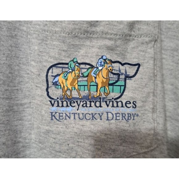 Vineyard Vines Men's L Gray 146th 2020 Kentucky Derby Short Sleeve T-Shirt - Picture 5 of 7